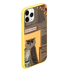 Чехол iPhone 11 Pro матовый Лесник, цвет: 3D-желтый — фото 2