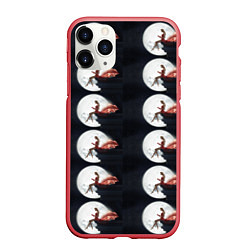 Чехол iPhone 11 Pro матовый Лунная девушка, цвет: 3D-красный