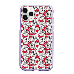 Чехол iPhone 11 Pro матовый Французский Бульдог French, цвет: 3D-светло-сиреневый