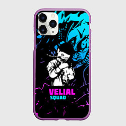 Чехол iPhone 11 Pro матовый Velial Squad neon, цвет: 3D-фиолетовый