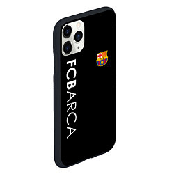 Чехол iPhone 11 Pro матовый FC BARCA BLACK STYLE, цвет: 3D-черный — фото 2