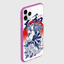 Чехол iPhone 11 Pro матовый Ямато девушка самурай Ван Пис, цвет: 3D-фиолетовый — фото 2