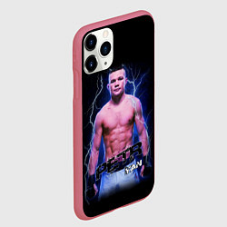 Чехол iPhone 11 Pro матовый ПЕТР ЯН БОЕЦ, цвет: 3D-малиновый — фото 2