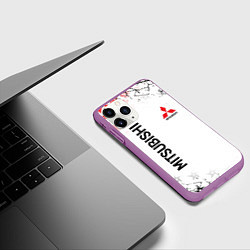 Чехол iPhone 11 Pro матовый MITSUBISHI JAPAN STYLE SAMURAI AUTO, цвет: 3D-фиолетовый — фото 2