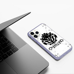 Чехол iPhone 11 Pro матовый OVERLORD паттерн, цвет: 3D-светло-сиреневый — фото 2