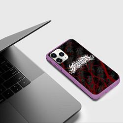 Чехол iPhone 11 Pro матовый Velial Squad деревья, цвет: 3D-фиолетовый — фото 2