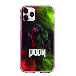 Чехол iPhone 11 Pro матовый Doomguy Doom, цвет: 3D-розовый