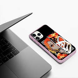 Чехол iPhone 11 Pro матовый Samurai girl, цвет: 3D-розовый — фото 2