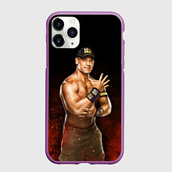 Чехол iPhone 11 Pro матовый Cena Jr, цвет: 3D-фиолетовый