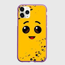 Чехол iPhone 11 Pro матовый FORTNITE BANANA FACE ФОРТНАЙТ БАНАН, цвет: 3D-фиолетовый