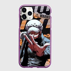 Чехол iPhone 11 Pro матовый Трафальгар Ло особо опасен, цвет: 3D-фиолетовый