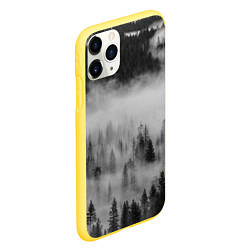 Чехол iPhone 11 Pro матовый ТУМАННЫЙ ЛЕС FOREST, цвет: 3D-желтый — фото 2