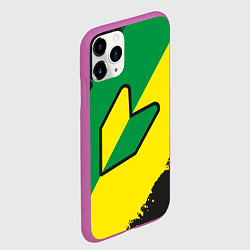 Чехол iPhone 11 Pro матовый JDM GREEN YELLOW LOGO, цвет: 3D-фиолетовый — фото 2