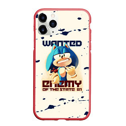 Чехол iPhone 11 Pro матовый SONIC WANTED СОНИК, цвет: 3D-красный