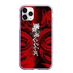 Чехол iPhone 11 Pro матовый TOKYO REVENGERS BLACK RED DRAGON, цвет: 3D-светло-сиреневый