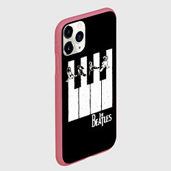 Чехол iPhone 11 Pro матовый THE BEATLES ЗНАМЕНИТАЯ КАРТИНКА, цвет: 3D-малиновый — фото 2