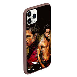 Чехол iPhone 11 Pro матовый Бред Питт Бойцовский клуб, цвет: 3D-коричневый — фото 2