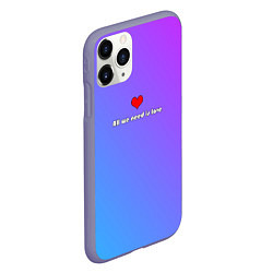 Чехол iPhone 11 Pro матовый Bright love, цвет: 3D-серый — фото 2