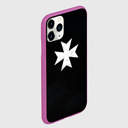 Чехол iPhone 11 Pro матовый Черные Храмовники раскраска доспеха, цвет: 3D-фиолетовый — фото 2