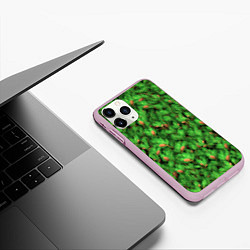 Чехол iPhone 11 Pro матовый Ёлки-иголки, цвет: 3D-розовый — фото 2
