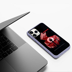 Чехол iPhone 11 Pro матовый One Punch-Man эпичный Гароу, цвет: 3D-светло-сиреневый — фото 2