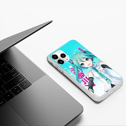 Чехол iPhone 11 Pro матовый Hatsune Miku, Мику Хацунэ, цвет: 3D-белый — фото 2