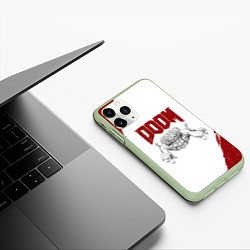 Чехол iPhone 11 Pro матовый Владычица пауков Doom, цвет: 3D-салатовый — фото 2