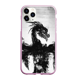 Чехол iPhone 11 Pro матовый SMOKE DRAGON JAPAN, цвет: 3D-розовый