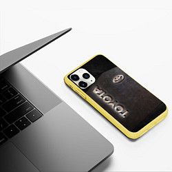 Чехол iPhone 11 Pro матовый TOYOTA ЖЕЛЕЗО, цвет: 3D-желтый — фото 2
