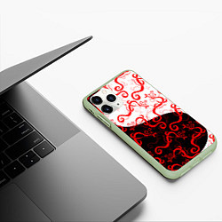 Чехол iPhone 11 Pro матовый ТОКИЙСКИЕ МСТИТЕЛИ TOKYO REVENGERS ДРАКЕН ИНЬ И ЯН, цвет: 3D-салатовый — фото 2