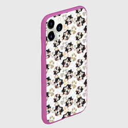 Чехол iPhone 11 Pro матовый Собака Австралийская Овчарка, цвет: 3D-фиолетовый — фото 2