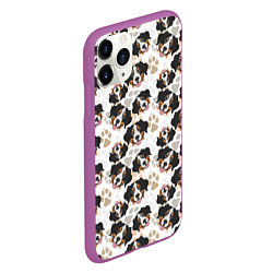 Чехол iPhone 11 Pro матовый Зенненхунд Бернский, цвет: 3D-фиолетовый — фото 2