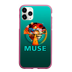 Чехол iPhone 11 Pro матовый The Resistance - Muse, цвет: 3D-малиновый