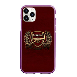 Чехол iPhone 11 Pro матовый Arsenal London, цвет: 3D-фиолетовый