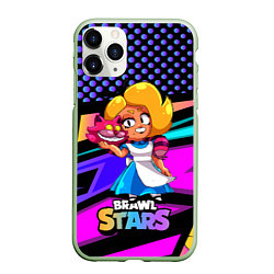 Чехол iPhone 11 Pro матовый Милая Лола BrawlStars, цвет: 3D-салатовый