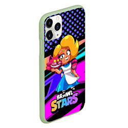 Чехол iPhone 11 Pro матовый Милая Лола BrawlStars, цвет: 3D-салатовый — фото 2