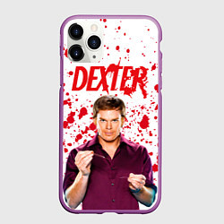 Чехол iPhone 11 Pro матовый Декстер Dexter, цвет: 3D-фиолетовый