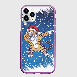 Чехол iPhone 11 Pro матовый ГОД ТИГРА 2022 DUB ТИГР, цвет: 3D-фиолетовый