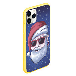 Чехол iPhone 11 Pro матовый САНТА ХИПСТЕР SANTA HIPSTER, цвет: 3D-желтый — фото 2