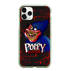 Чехол iPhone 11 Pro матовый Poppy Playtime: Blood Rage, цвет: 3D-салатовый