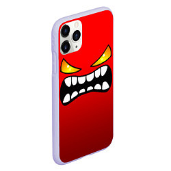 Чехол iPhone 11 Pro матовый Geometry Dash: Demon Face, цвет: 3D-светло-сиреневый — фото 2