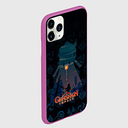 Чехол iPhone 11 Pro матовый Hu Tao Ху Тао Genshin Impact, цвет: 3D-фиолетовый — фото 2
