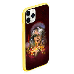 Чехол iPhone 11 Pro матовый Цирилла The Witcher, цвет: 3D-желтый — фото 2