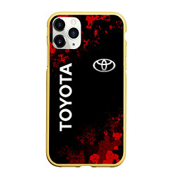 Чехол iPhone 11 Pro матовый TOYOTA MILITARY PIXEL BLACK RED, цвет: 3D-желтый