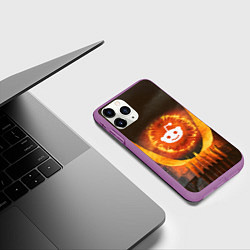 Чехол iPhone 11 Pro матовый REDDIT I SEE YOU РЕДДИТ СЛЕДИТ ЗА ВСЕМИ, цвет: 3D-фиолетовый — фото 2