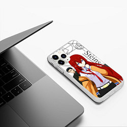 Чехол iPhone 11 Pro матовый Врата Штейна SteinsGate, цвет: 3D-белый — фото 2