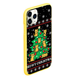 Чехол iPhone 11 Pro матовый MEOWY CHRISTMAS 2022, цвет: 3D-желтый — фото 2