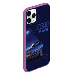 Чехол iPhone 11 Pro матовый AUDI лого, цвет: 3D-фиолетовый — фото 2