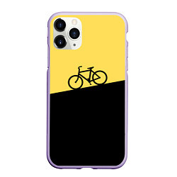 Чехол iPhone 11 Pro матовый Бегущий за велосипедом, цвет: 3D-светло-сиреневый