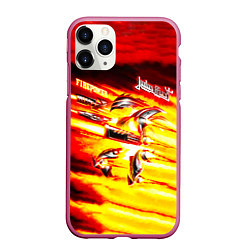 Чехол iPhone 11 Pro матовый Firepower - Judas Priest, цвет: 3D-малиновый